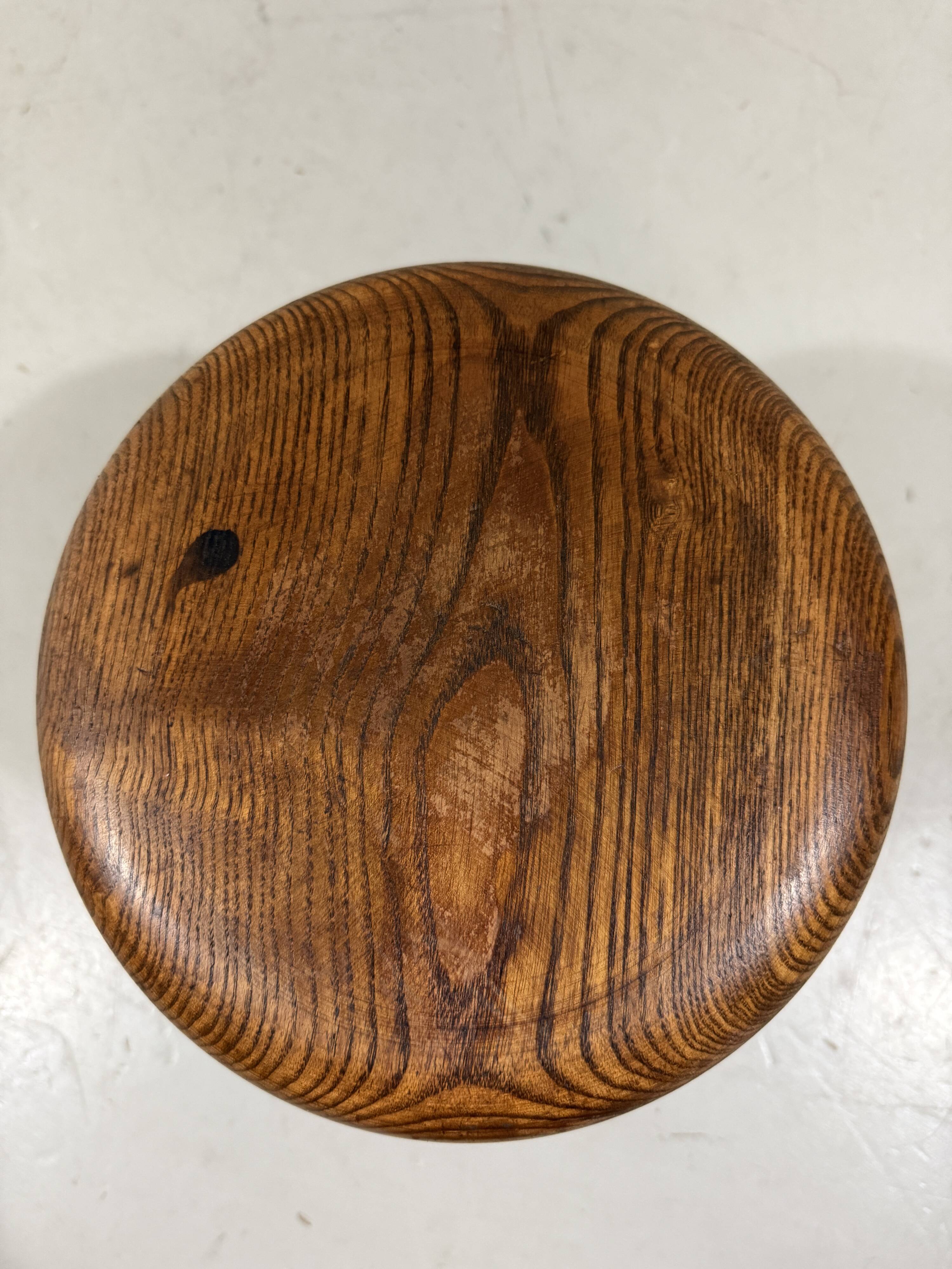 Solid oak stool 1960’s