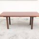 Italian Japandi walnut and ebony Table, 70s