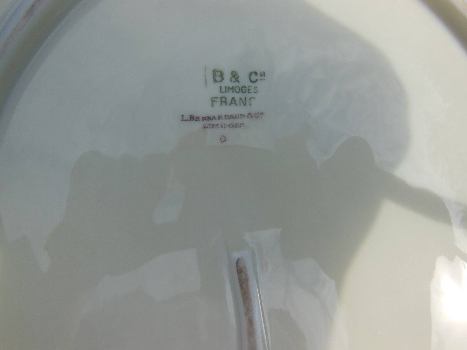 Oval porcelain flat stamped bernardaud