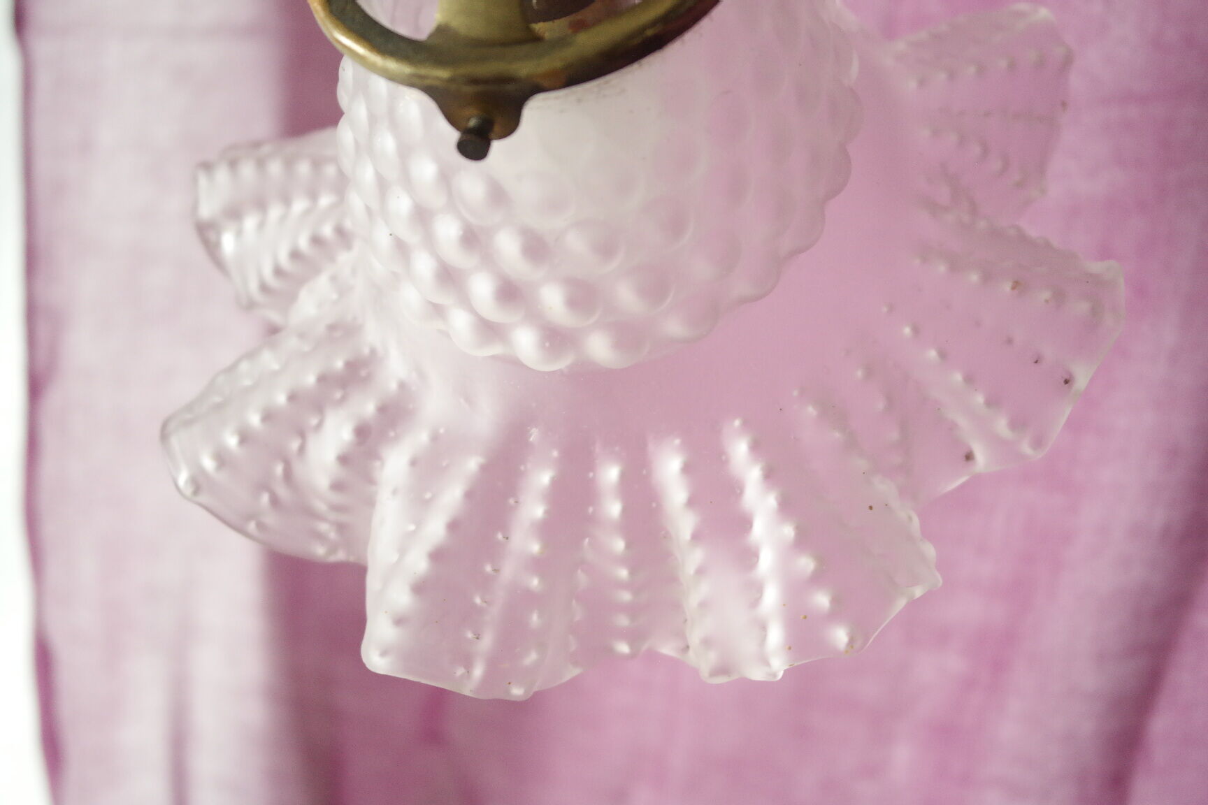 Lampe tulipe articulée art nouveau laiton