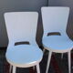 Série de 4 chaises bois blanches