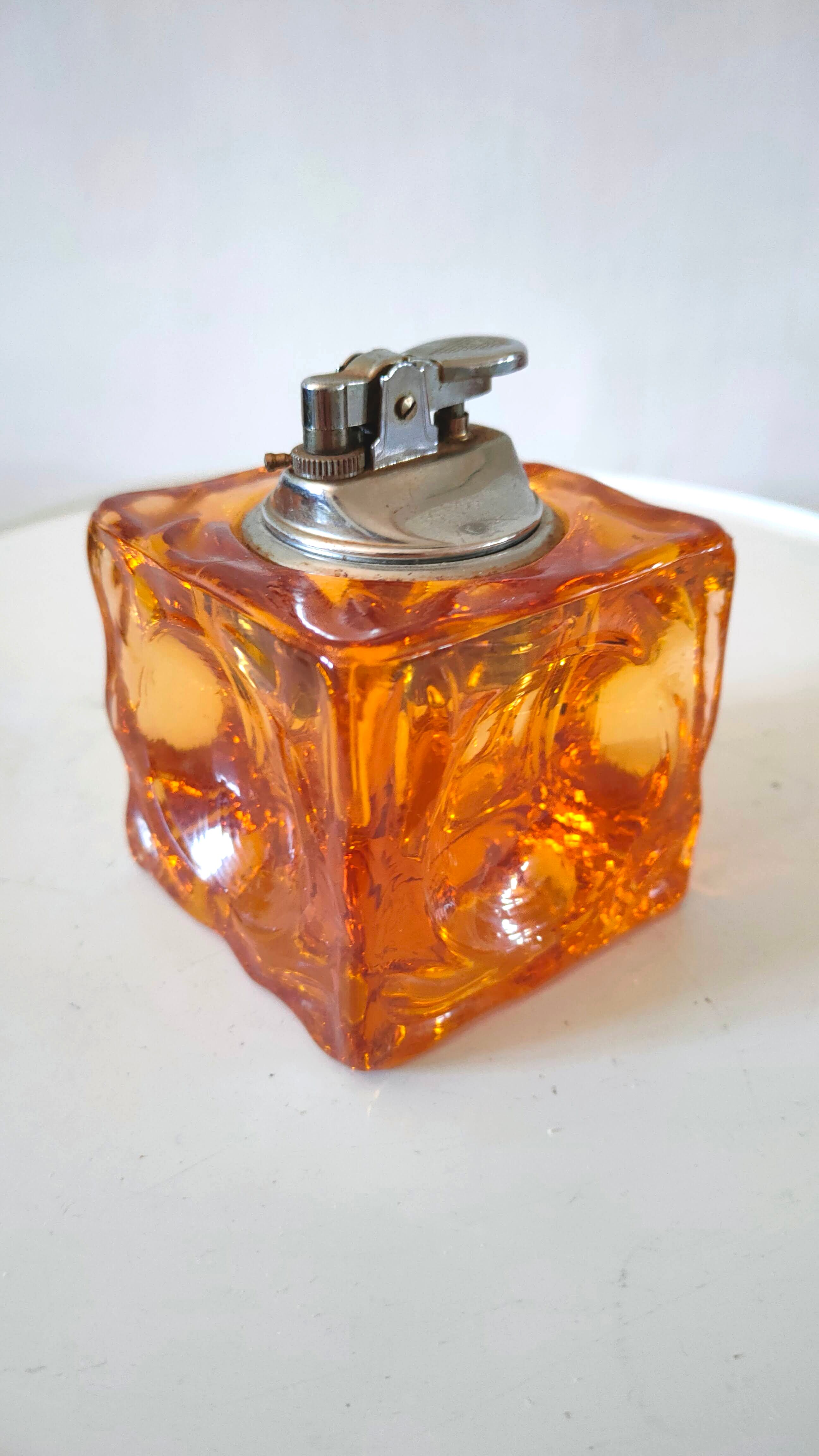 Amber glass lighter design 70s
