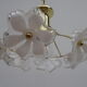 Vintage chandelier from the 70s/80s, 6 flowers