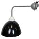 Industrial Factory Wall Lamp with Black Enamel Shade, 1960s