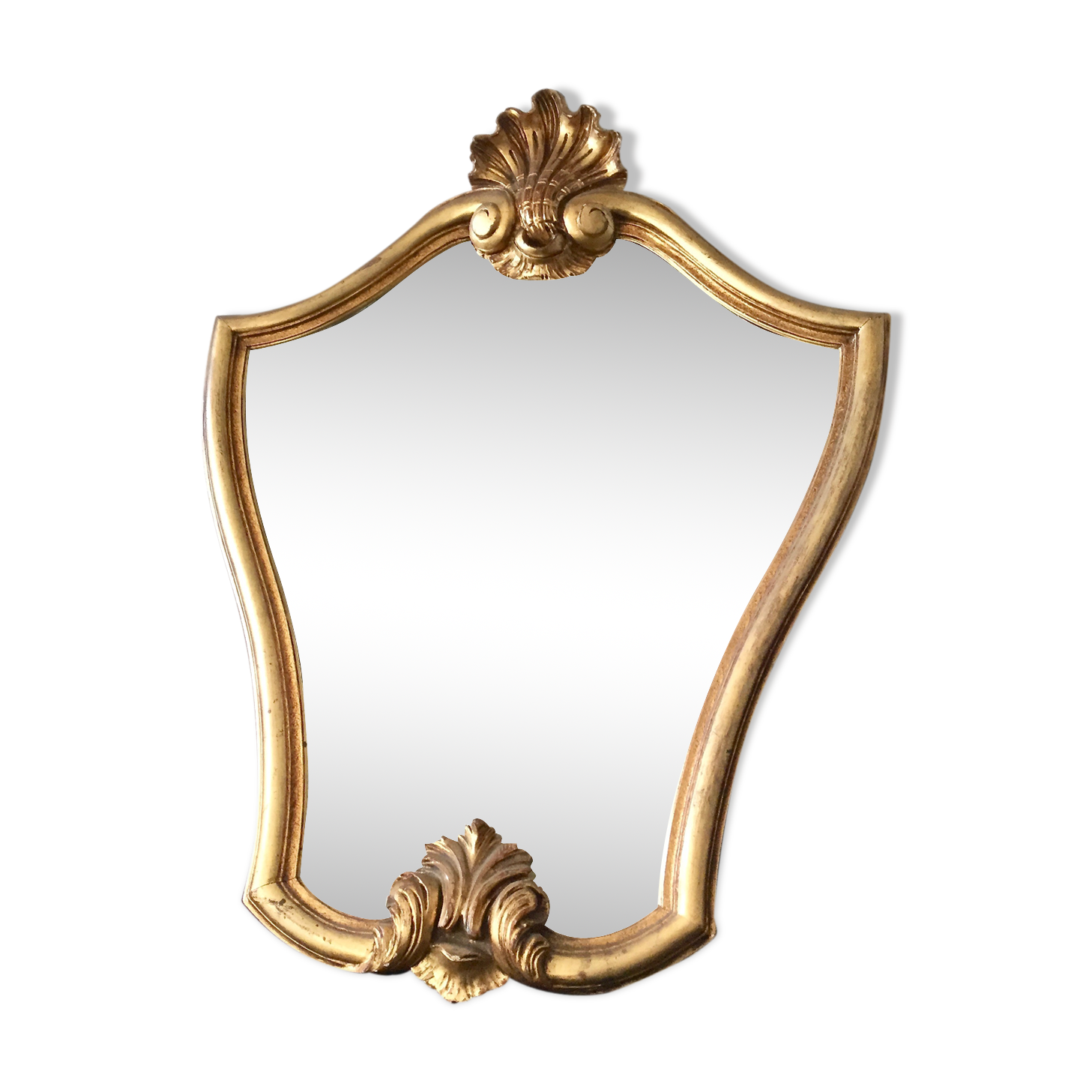 Miroir bois doré baroque style Louis XV 60x79cm