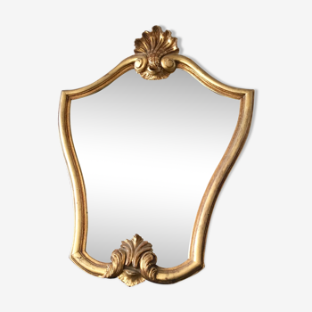 Miroir bois doré baroque style Louis XV 60x79cm