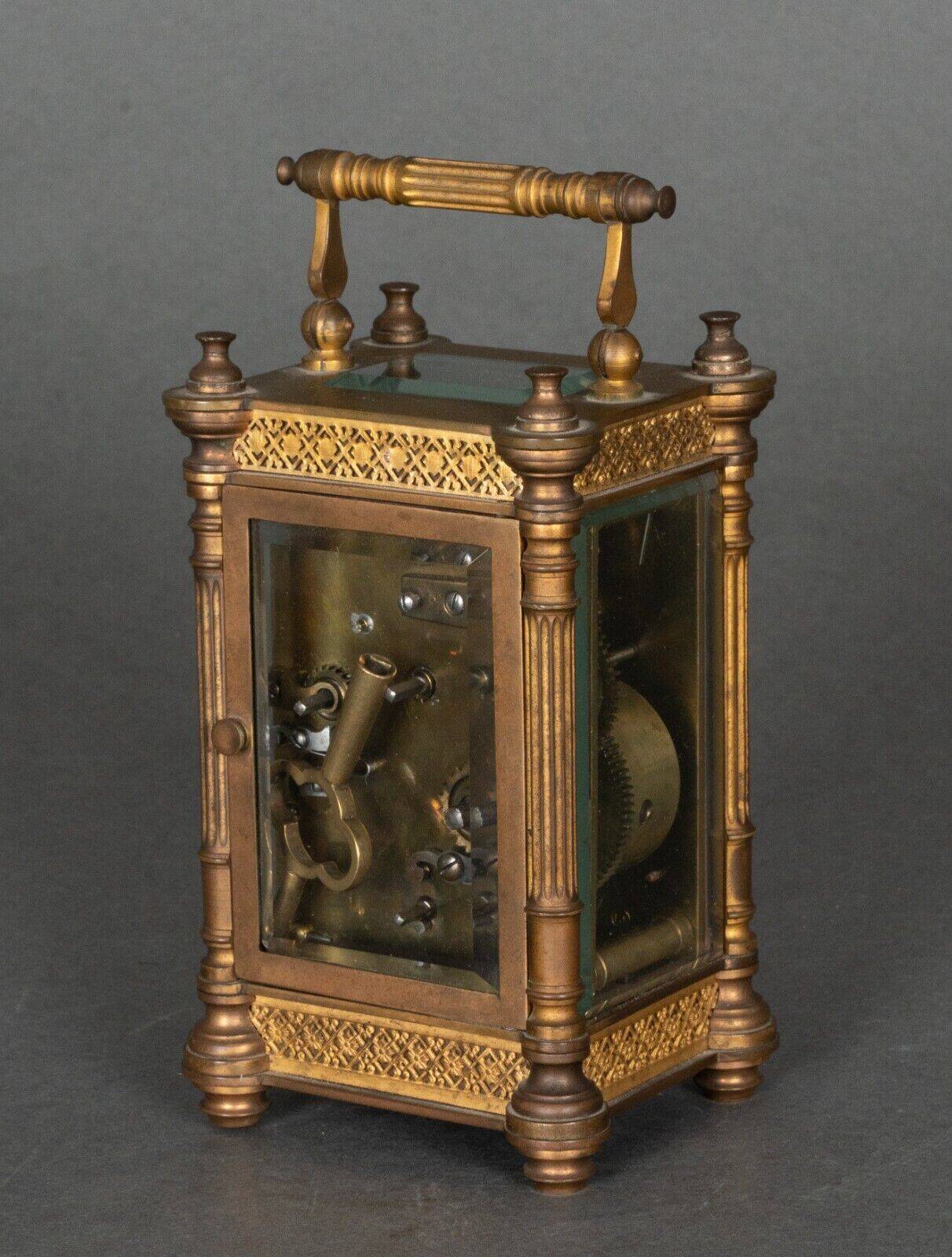 Clock Tiffany & Co New York officer's clock skeleton columns