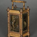 Clock Tiffany & Co New York officer's clock skeleton columns