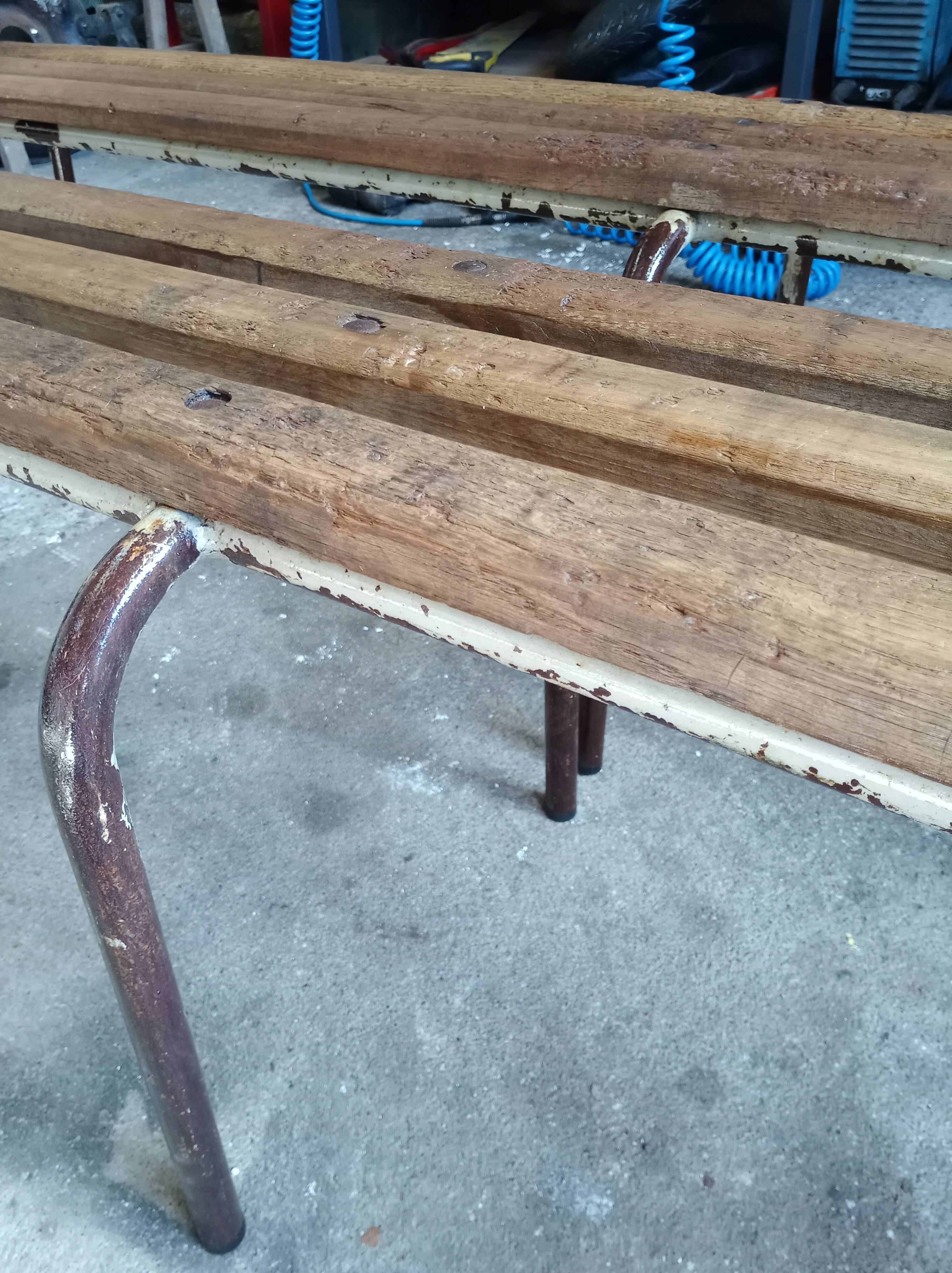 Two vintage school desks