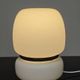 Lampe a poser tchèque en opaline blanche et laiton 1960