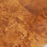 Vintage coffee table in elm magnifying glass