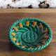 Woven ceramic fruit bowl or dish from Vallauris
