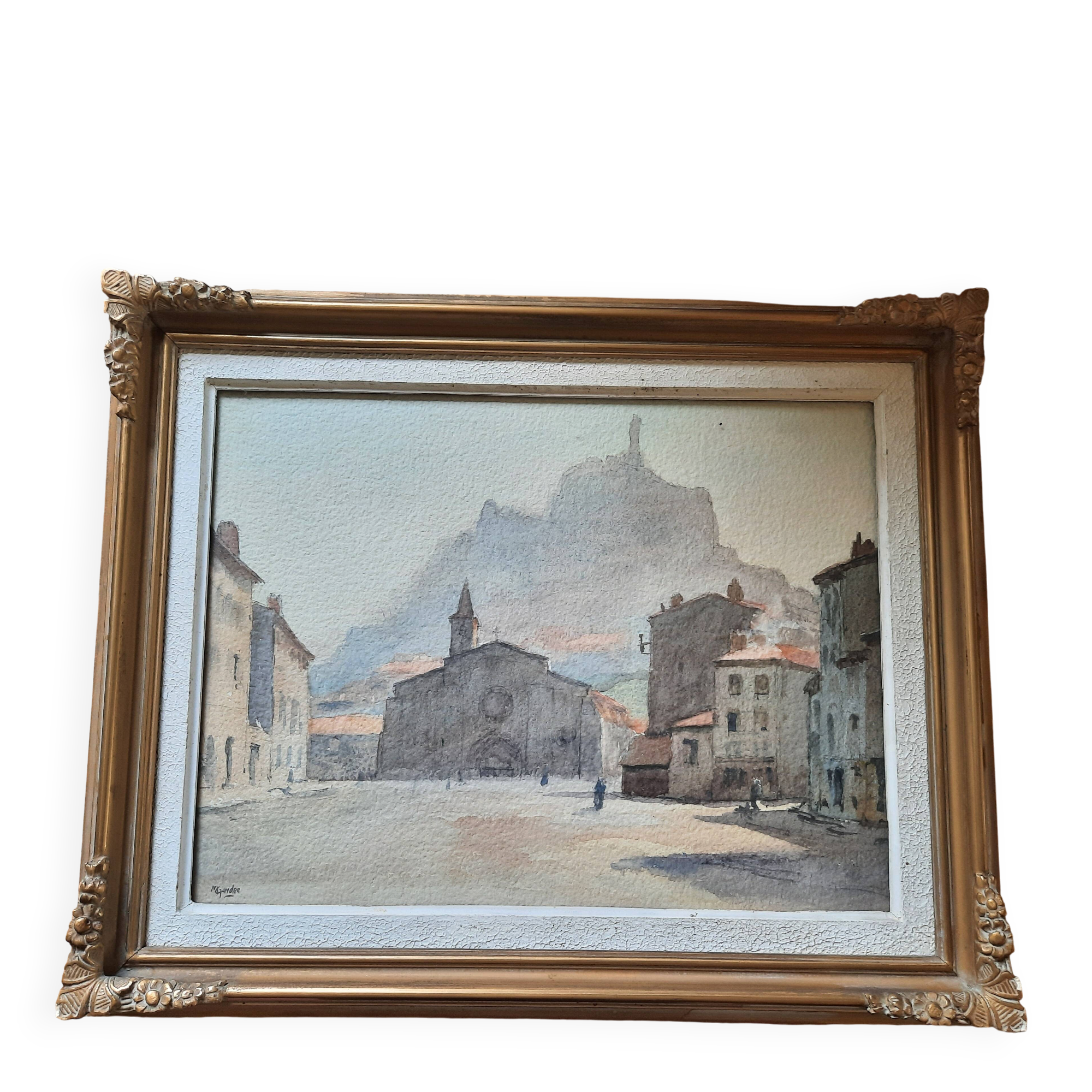 Aquarelle Le Puy Marcel Gendre