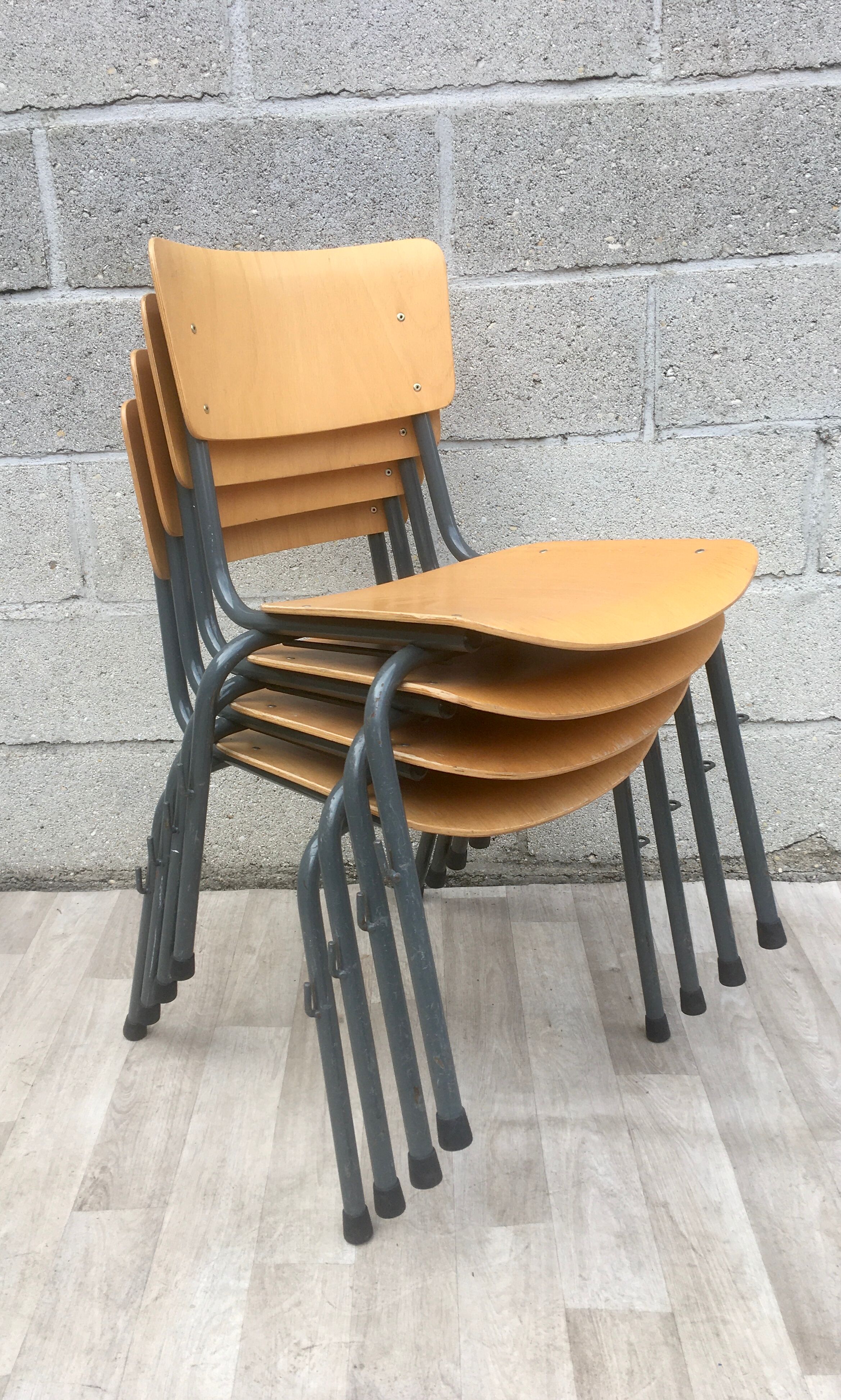 Set of 4 vintage Dutch chairs
