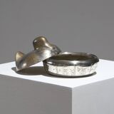 Boîte "Poule" en laiton argenté, 1970