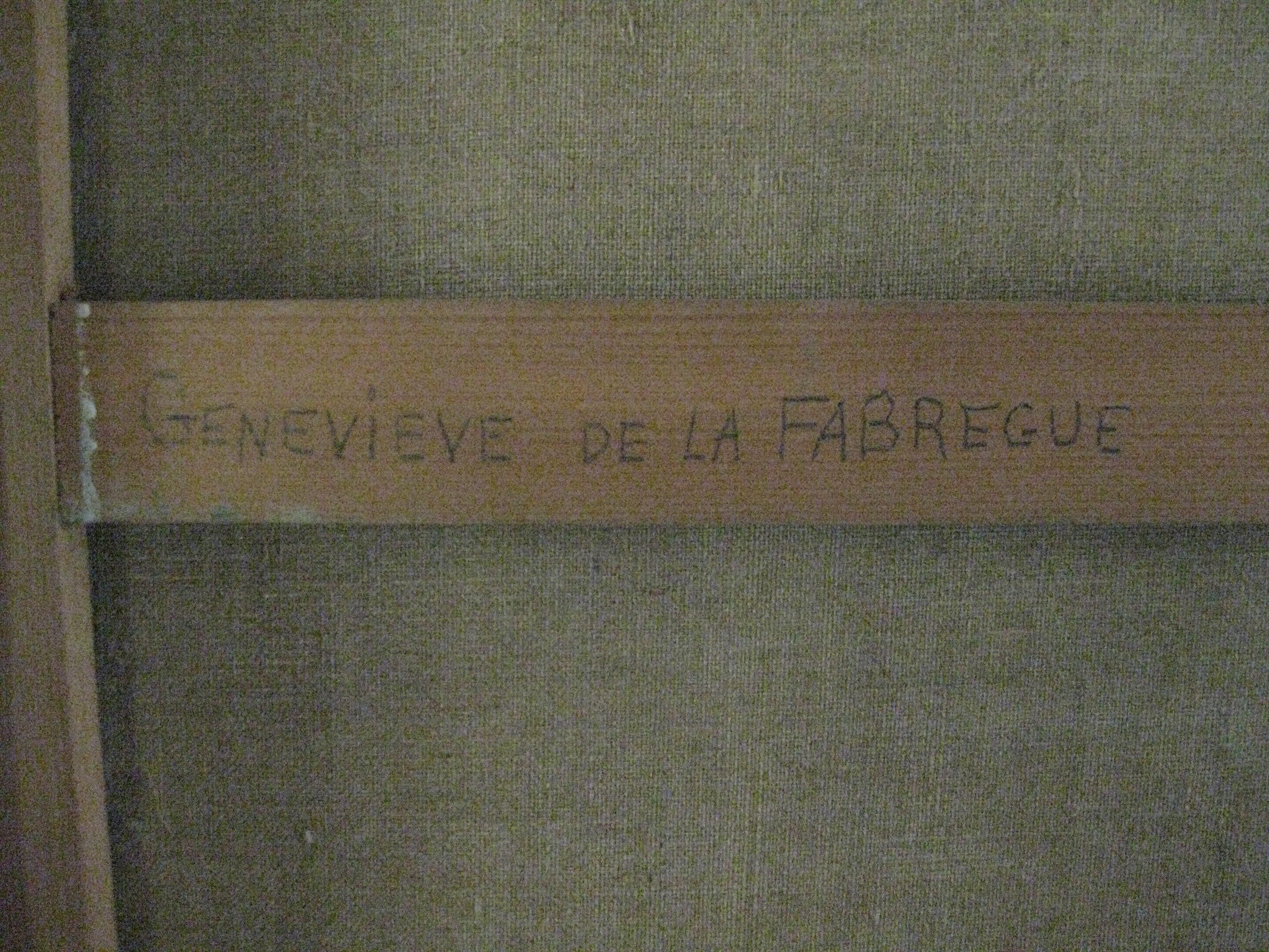 Painting oil painting Rue de Paris 16th 1967 G. De La Fabrègue