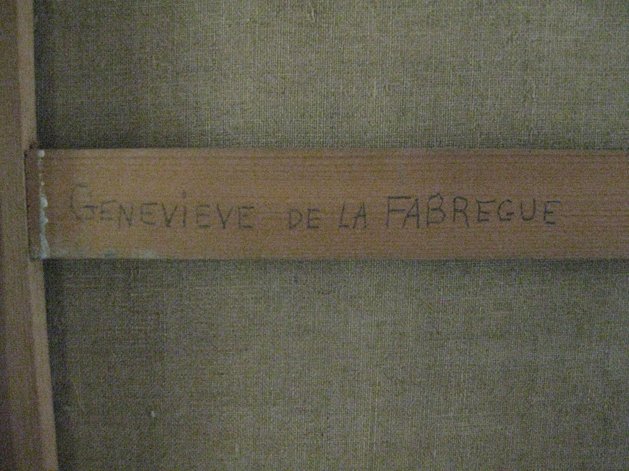 Painting oil painting Rue de Paris 16th 1967 G. De La Fabrègue