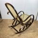 Rocking Chair in wood and canework, vintage 1970s