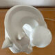 Horse lamp, zoomorphic in white ceramic circa 1980