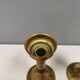 A set of brass candle holders from CAWA Denmark, 1960s.