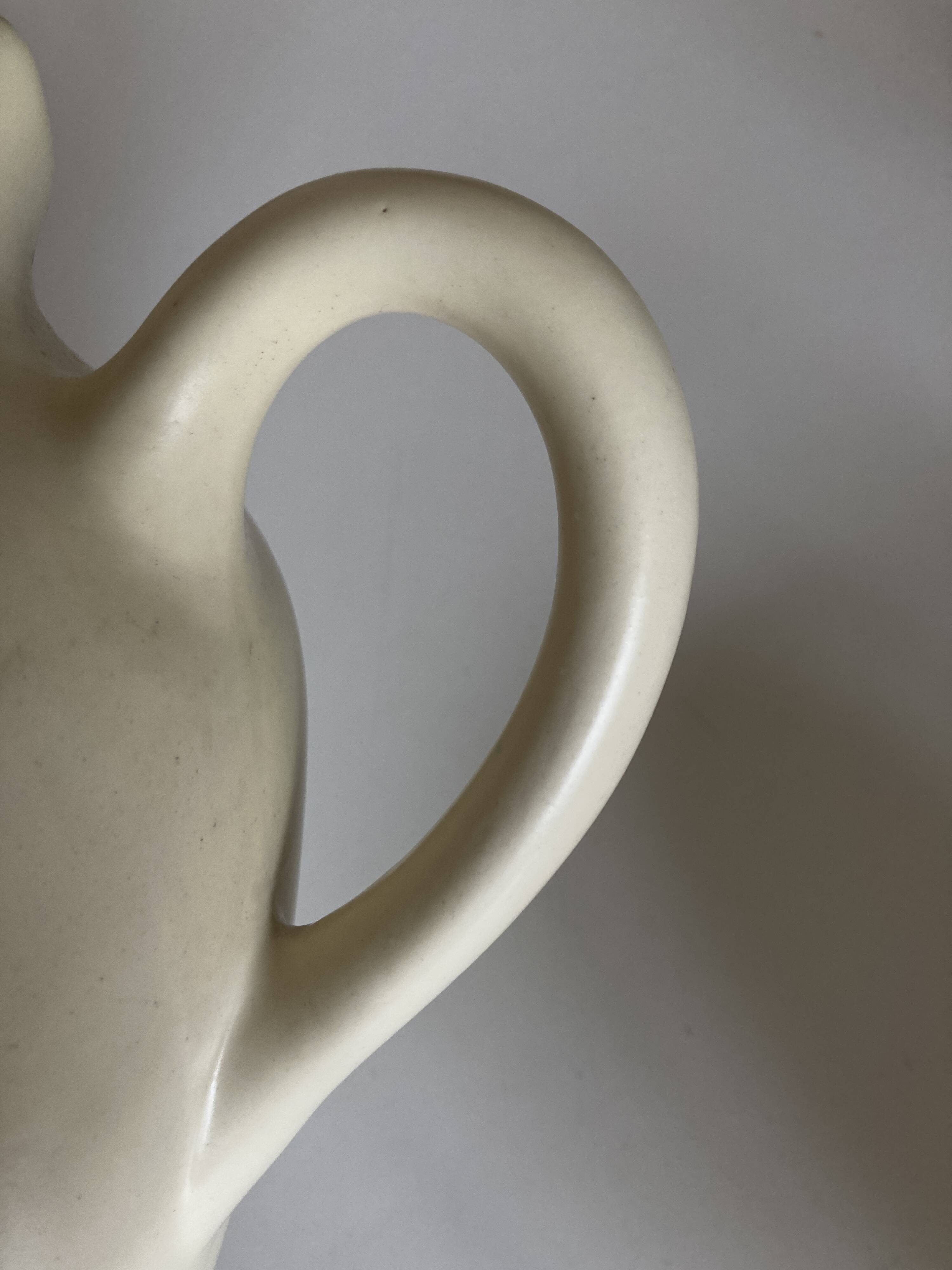 Ceramic pitcher vase in the style of chambost vallauris 1950