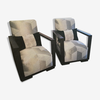 2 art deco armchairs 1930