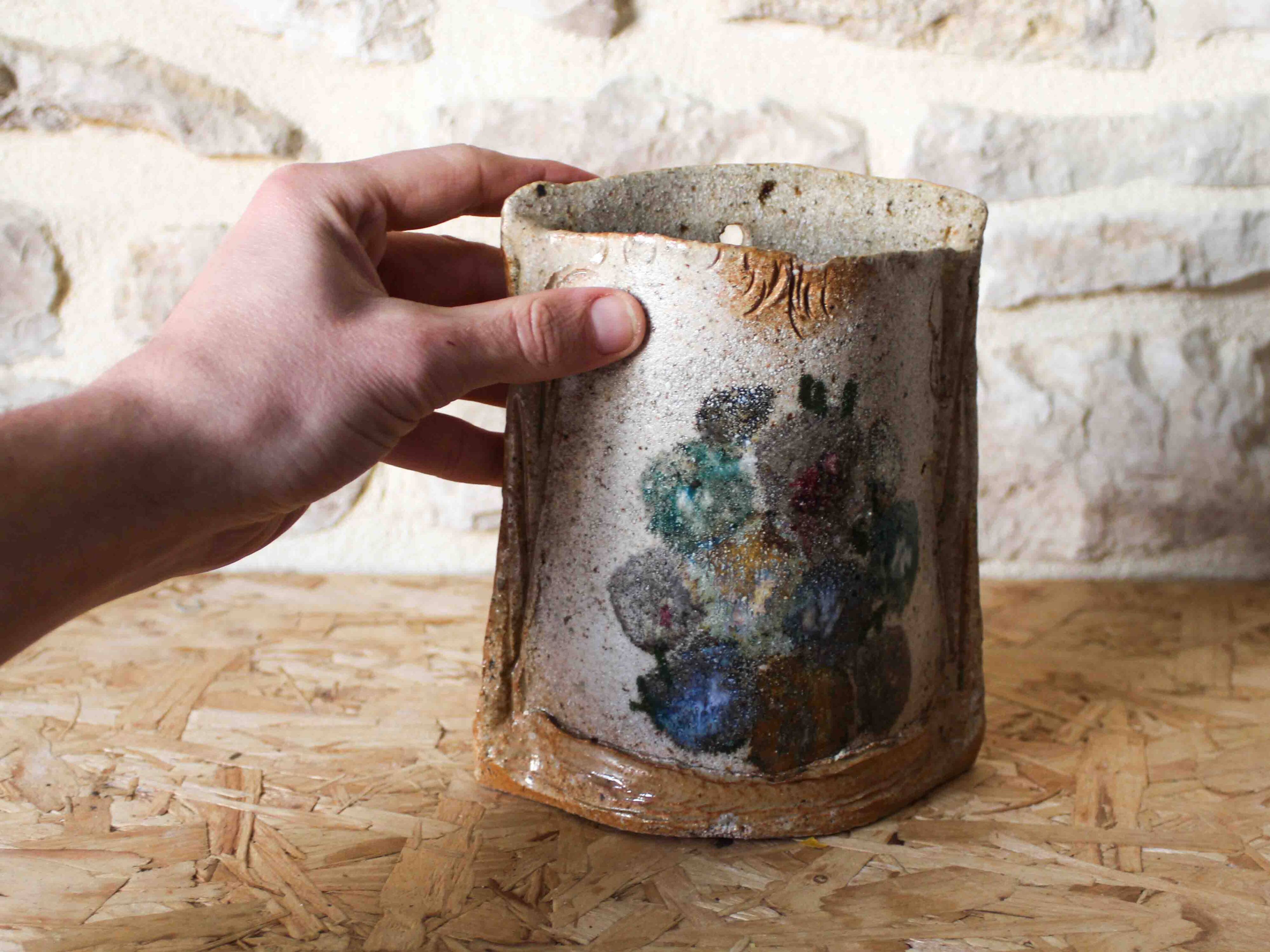 Voldemar Volkoff Vallauris stoneware vase