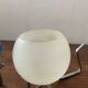 Pair of vintage candle holders 80s in stainless steel and glass paste
