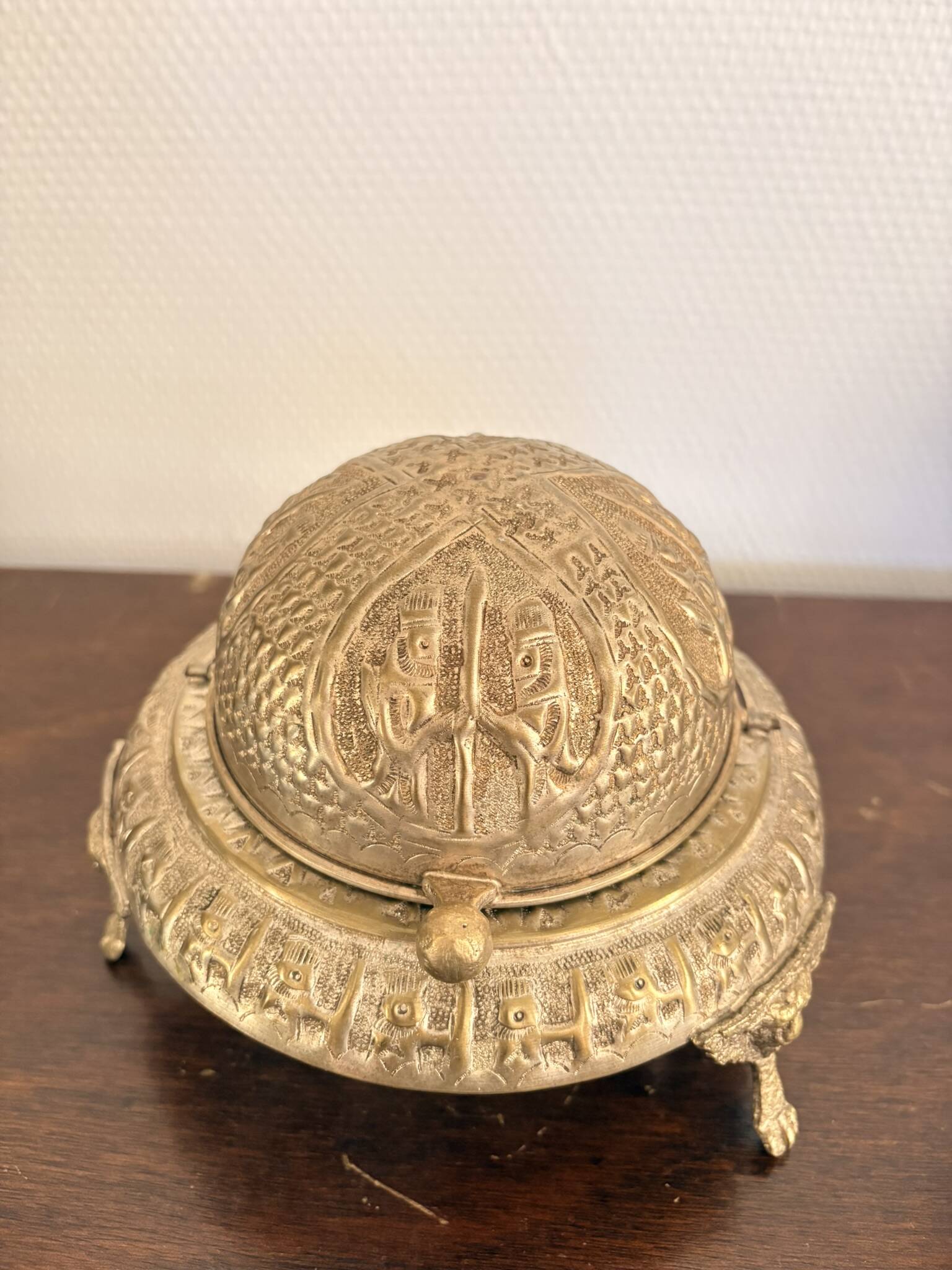 Ancien Plat Service Beurre Caviar Perse Persan Oriental