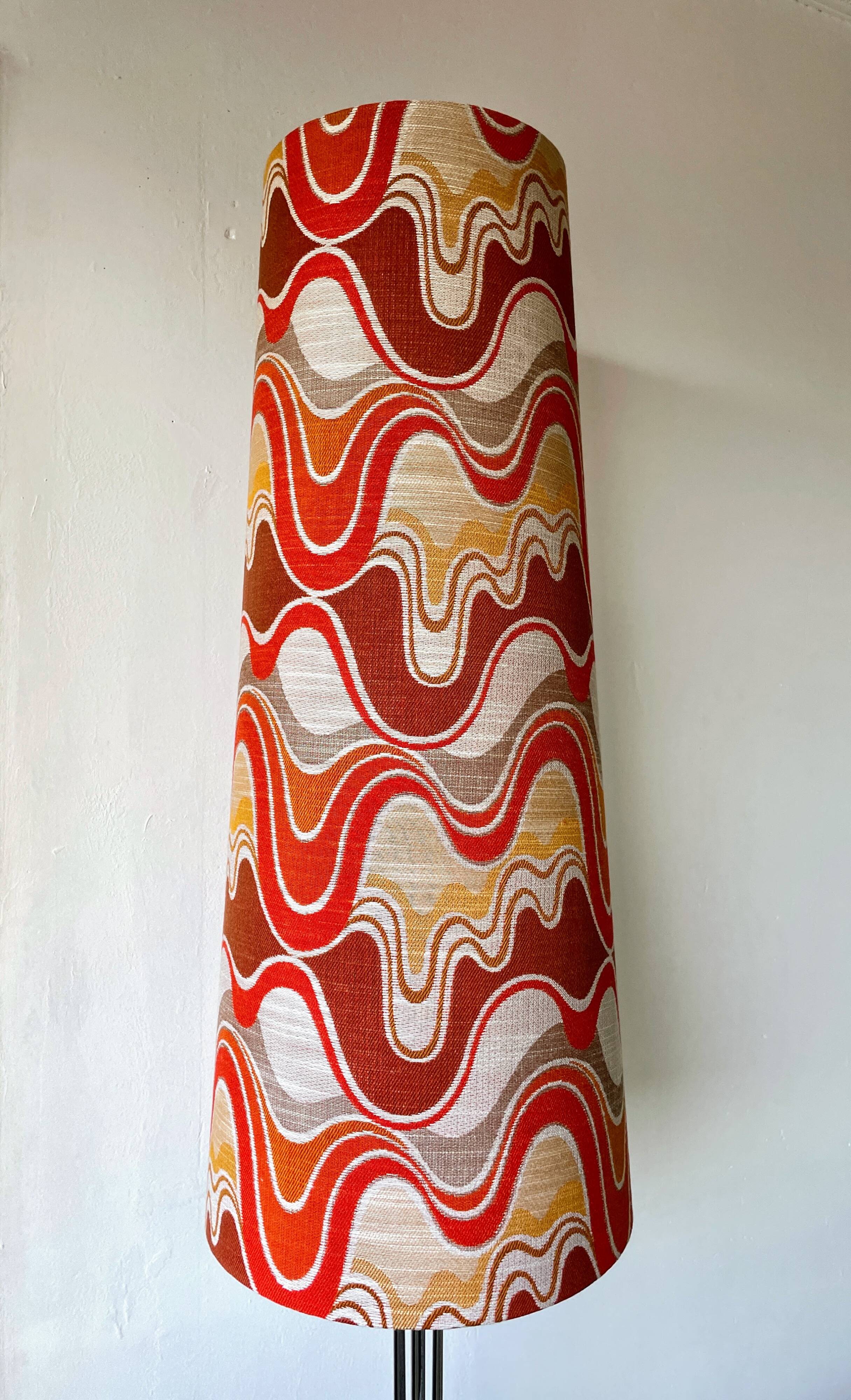 Résonance lampshade H87 D35 D25 - vintage fabric 1970's