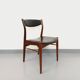 Vintage Scandinavian teak and leatherette chair from the 50s and 60s