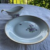 Serving dish and its real porcelain FD saucier