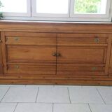 Comptoir-meuble de metier en chene massif