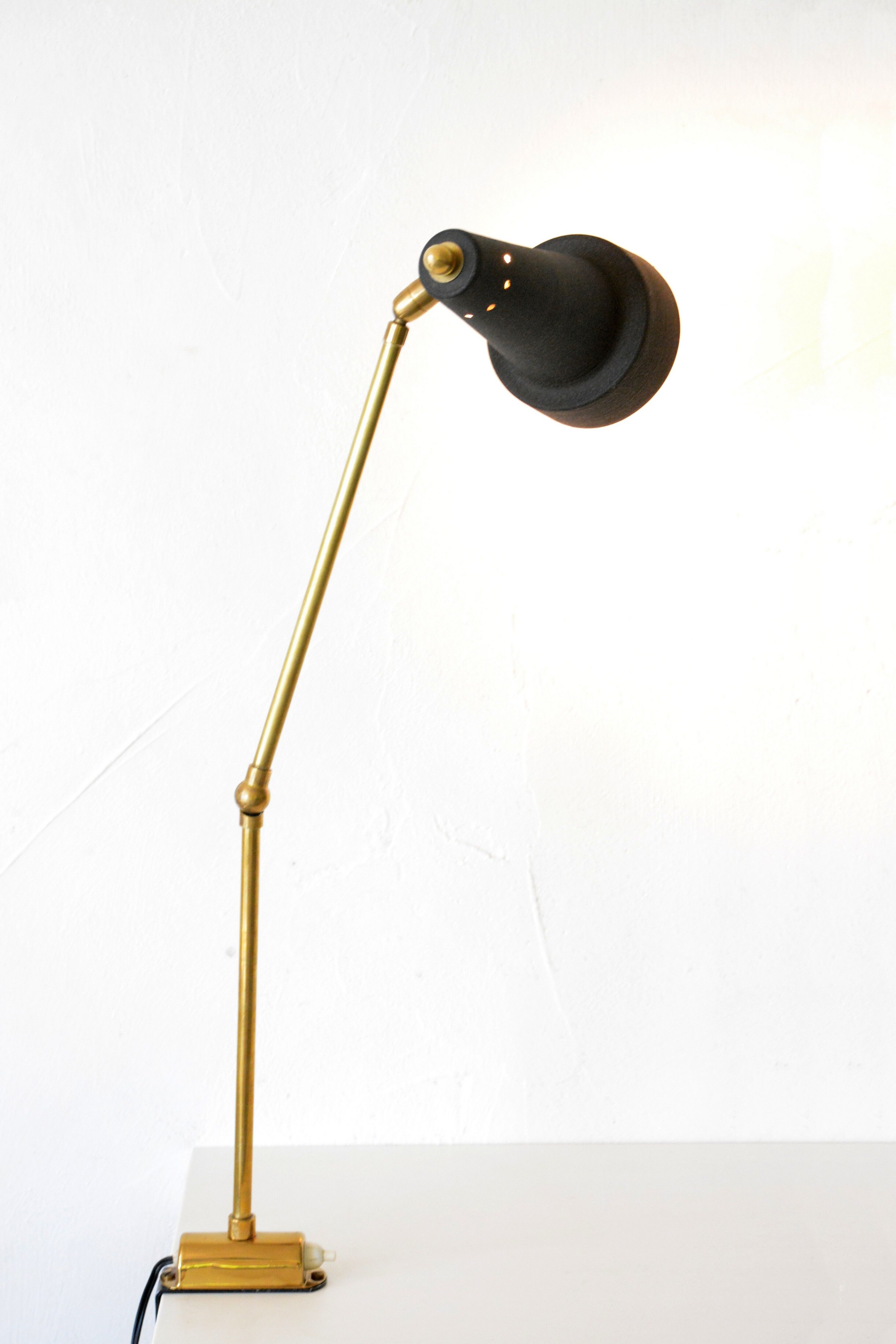 Italian desk clamp lamp 50s
