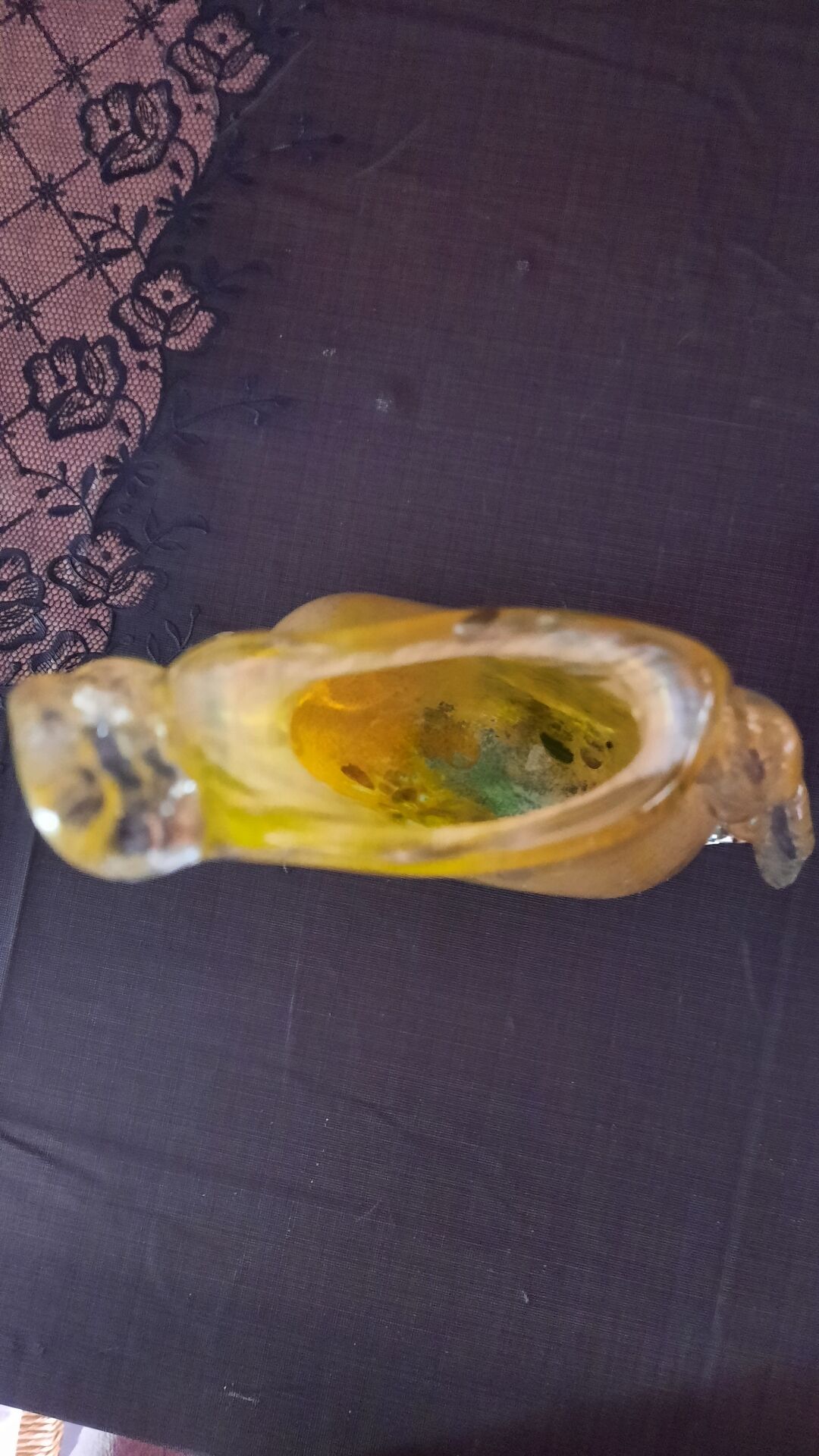 Vintage blown glass artistic vase