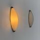 Vintage wall lights, chrome metal and frosted glass, France, 1970.