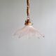 Art Deco pendant light in fluted transparent glass, 1920s-30s.