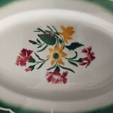 plat Sarreguemines Digoin modèle "Esper" ancien décor floral