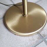 Double lighting brass floor lamp