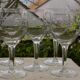 Lot de 5 verres à eau en verre années 1950.