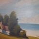 Painting „The Hut by the Sea”, Scandinavian design, 1970s