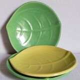 Three ceramic leaf cups 50s