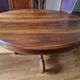 Solid walnut gueridon table for 6 to 16 guests.
