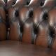 Nice cow leather Chesterfield 2-seater sofa in English style
