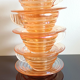 Vintage orange glass Gondolo cups