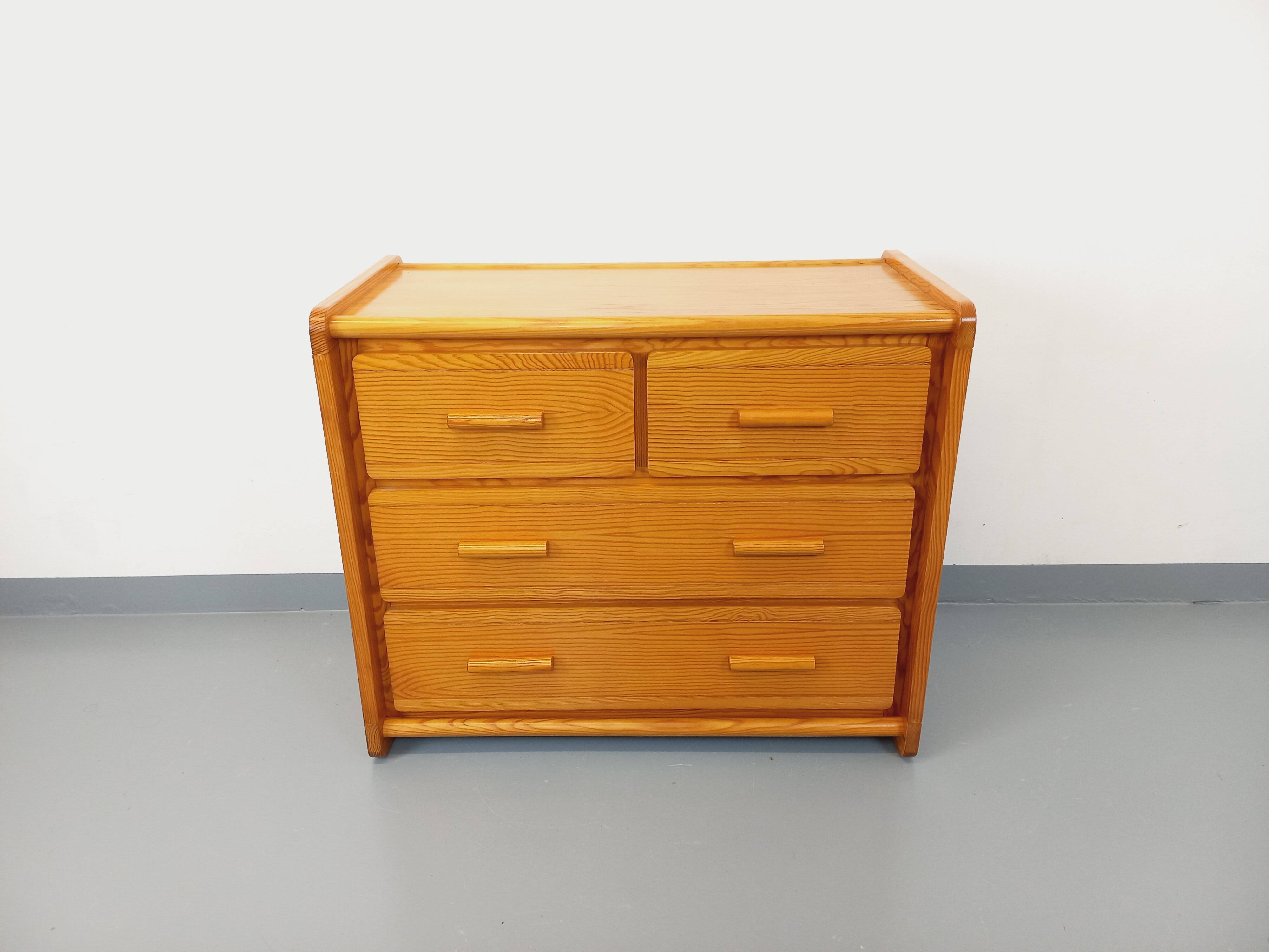 Commode en pin Gautier vintage des années 70 80