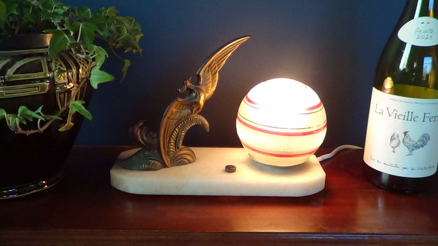 Marble Art Deco Lamp