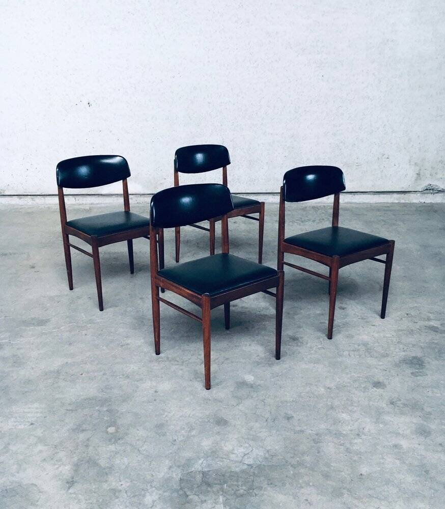 Mid-Century Dutch Design Dining Chairs, 1960s, Set of 4