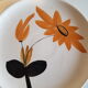 Set of 3 marais pottery plates
