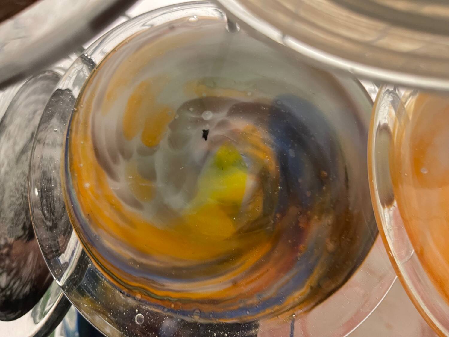 Large Space Age  Murano Glass Disc Chandelier 1970’s